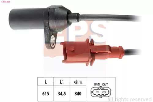 Sensor, krukaspuls EPS 1.953.206)