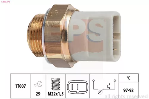 Temperatuurschakelaar, radiatorventilator EPS 1.850.279)