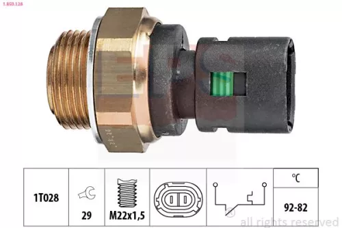Temperatuurschakelaar, radiatorventilator EPS 1.850.128)