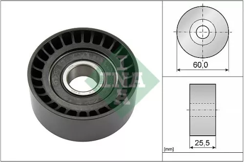 Ombuigings-/geleidingspoelie, V-geribbelde riem Schaeffler INA 532 0243 10)