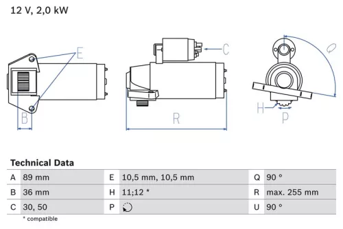 Starter BOSCH 0 986 021 810)