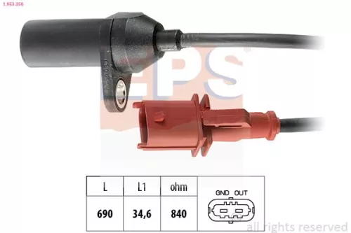 Sensor, krukaspuls EPS 1.953.356)