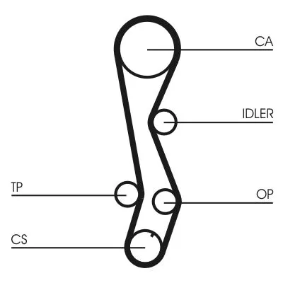 Timing Belt CONTINENTAL CTAM CT1030)