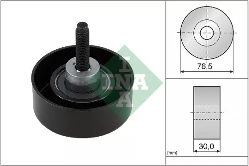Ombuigings-/geleidingspoelie, V-geribbelde riem Schaeffler INA 532 0458 10)