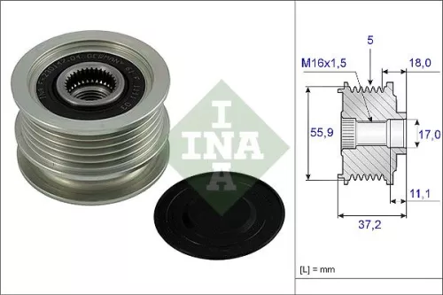 Alternator Freewheel Clutch Schaeffler INA 535 0018 10)