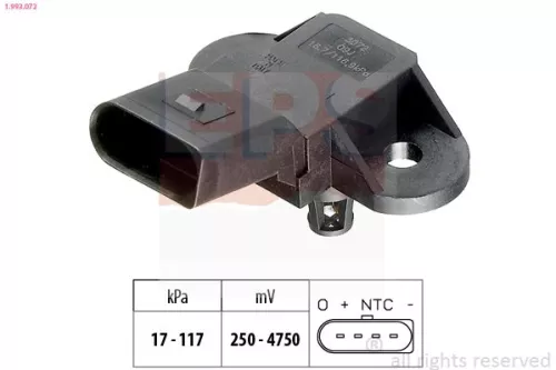 Luchtdruksensor, hoogteaanpassing EPS 1.993.072)