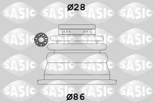 Balgset, aandrijfas SASIC 4003464)