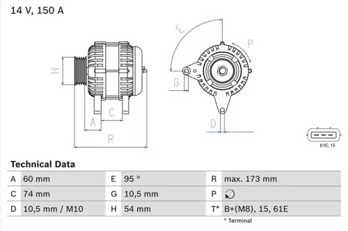 Dynamo BOSCH 0 986 045 031)
