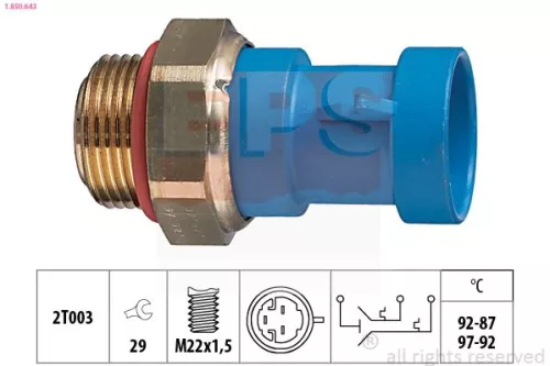 Temperatuurschakelaar, radiatorventilator EPS 1.850.643)