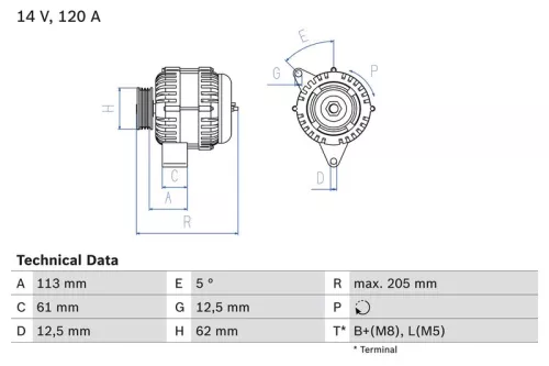 Dynamo BOSCH 0 986 049 530)