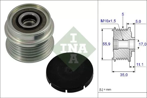 Alternator Freewheel Clutch Schaeffler INA 535 0005 10)