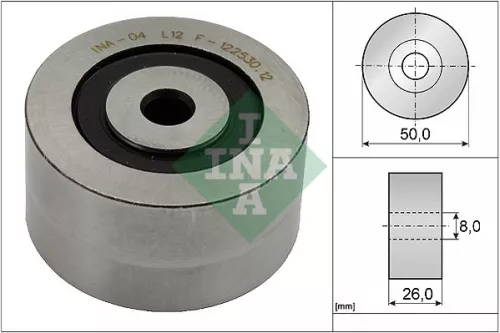 Ombuigings-/geleidingspoelie, V-geribbelde riem Schaeffler INA 532 0143 10)