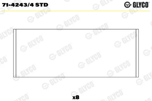 Drijfstanglager GLYCO 71-4243/4 STD)