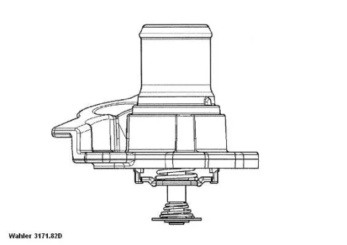 Thermostaat, koelvloeistof BorgWarner (Wahler) 3171.82D)