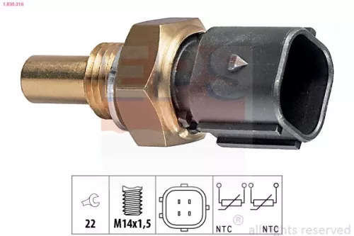 Sensor, koelvloeistoftemperatuur EPS 1.830.316)