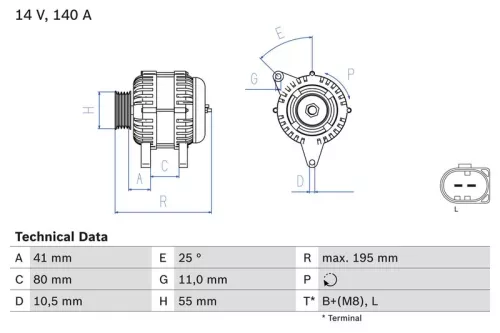 Dynamo BOSCH 0 986 046 210)