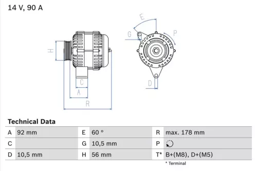 Dynamo BOSCH 0 986 039 750)