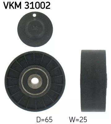 Ombuigings-/geleidingspoelie, V-geribbelde riem SKF VKM 31002)