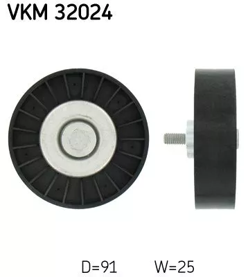 Ombuigings-/geleidingspoelie, V-geribbelde riem SKF VKM 32024)