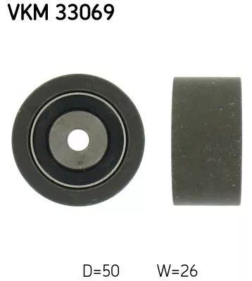 Ombuigings-/geleidingspoelie, V-geribbelde riem SKF VKM 33069)