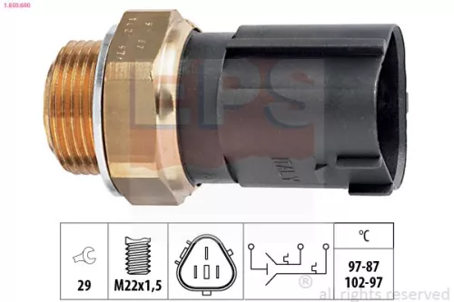 Temperatuurschakelaar, radiatorventilator EPS 1.850.690)