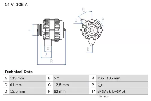 Dynamo BOSCH 0 986 048 791)