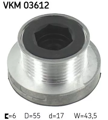 Vrijloopkoppeling van de dynamo SKF VKM 03612)