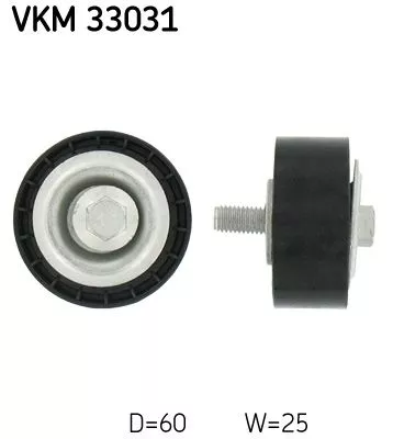 Ombuigings-/geleidingspoelie, V-geribbelde riem SKF VKM 33031)