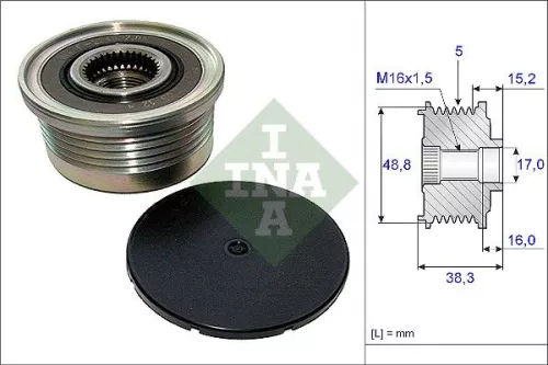 Alternator Freewheel Clutch Schaeffler INA 535 0048 10)