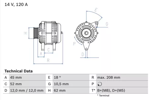 Dynamo BOSCH 0 986 049 400)