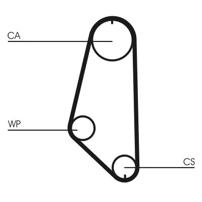 Waterpomp- en distributieriemset CONTINENTAL CTAM CT720WP1)