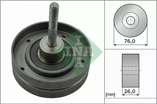 Ombuigings-/geleidingspoelie, V-geribbelde riem Schaeffler INA 532 0351 30)