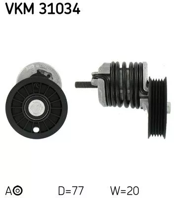 Riemspanner, V-geribbelde riem SKF VKM 31034)