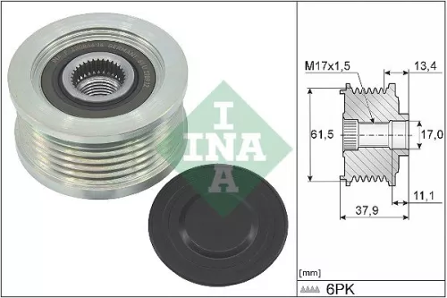 Vrijloopkoppeling van de dynamo Schaeffler INA 535 0023 10)
