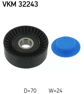 Ombuigings-/geleidingspoelie, V-geribbelde riem SKF VKM 32243)