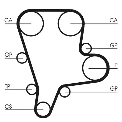 Distributieriem CONTINENTAL CTAM CT1122)