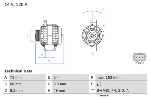 Dynamo BOSCH 0 986 049 670)