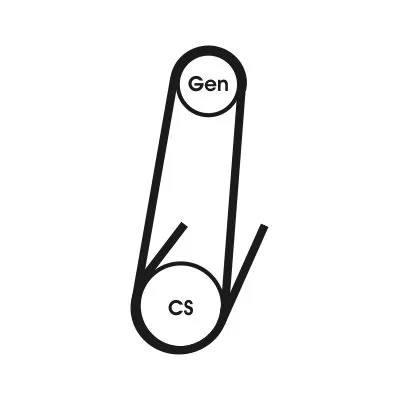 V-vormige riem CONTINENTAL CTAM 4PK611 ELAST)