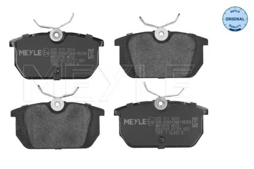 Brake Pad Set, disc brake MEYLE 025 211 0314)