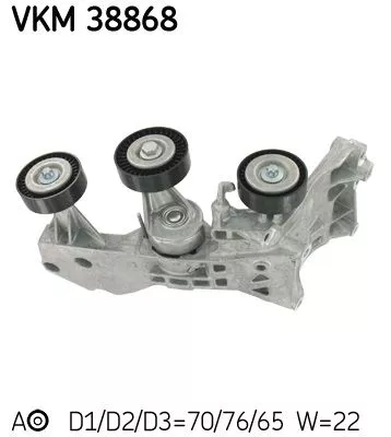 Riemspanner, V-geribbelde riem SKF VKM 38868)