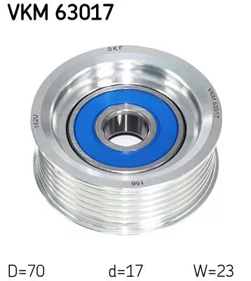 Ombuigings-/geleidingspoelie, V-geribbelde riem SKF VKM 63017)