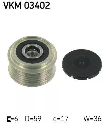 Vrijloopkoppeling van de dynamo SKF VKM 03402)