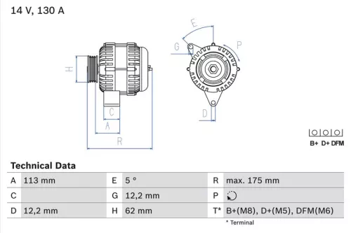 Dynamo BOSCH 0 986 048 801)