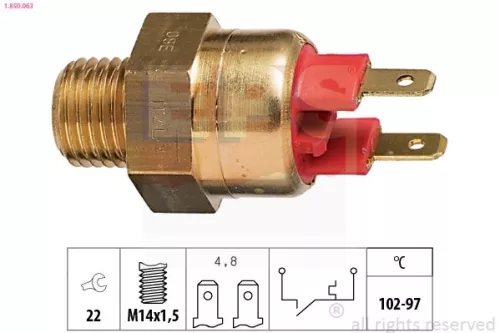 Temperatuurschakelaar, radiatorventilator EPS 1.850.063)