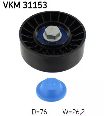 Ombuigings-/geleidingspoelie, V-geribbelde riem SKF VKM 31153)