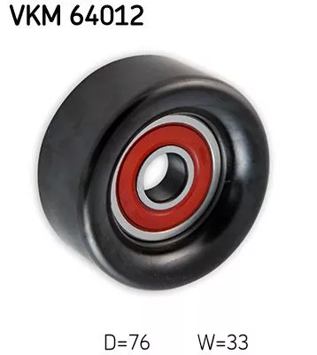 Ombuigings-/geleidingspoelie, V-geribbelde riem SKF VKM 64012)
