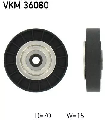Ombuigings-/geleidingspoelie, V-geribbelde riem SKF VKM 36080)