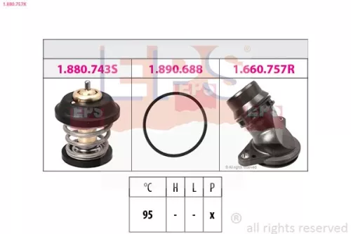 Thermostat, coolant EPS 1.880.757K)