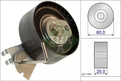 Tensioner Pulley, timing belt Schaeffler INA 531 0572 10)