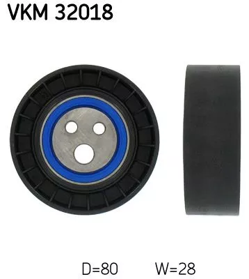Ombuigings-/geleidingspoelie, V-geribbelde riem SKF VKM 32018)